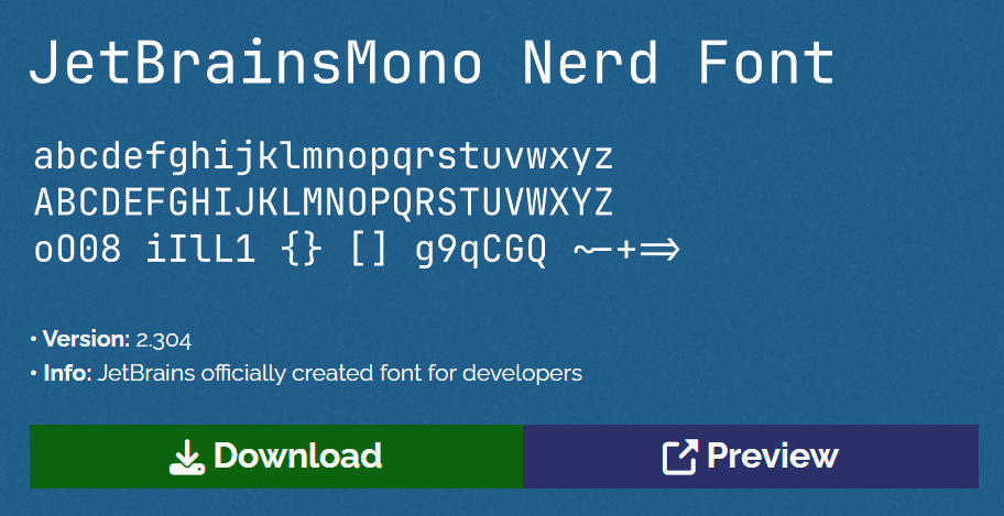 JetBrainsMono Nerd Font